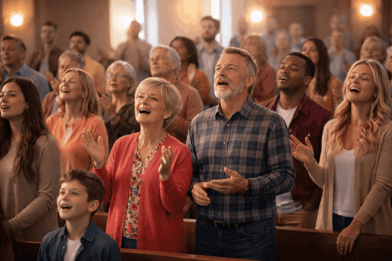 Multi-generational worship service